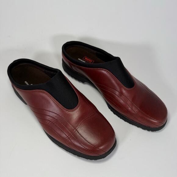 Worx by Red Wing Slip-On Slide Work Shoes Brown Leather Women Size 7.5